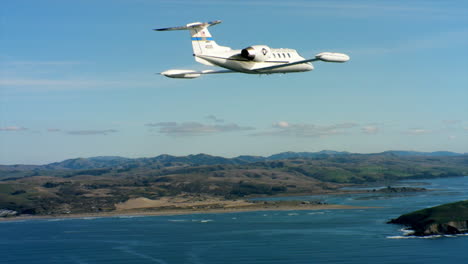 Aerials-Of-The-Us-Air-Force-Air-Mobility-Command-C21-Executive-Us-Government-Jet-In-Flight-7