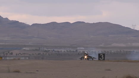 A-Colombian-Air-Force-Fighter-Jet-Lands-At-An-Airbase