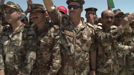Crowds-Of-Jordanian-Air-Force-Military-Personnel-Cheer-For-The-Camera