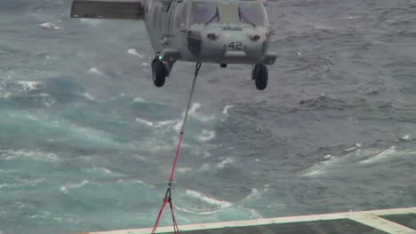 Helicopters-Move-Goods-Between-Aircraft-Carriers-During-A-Replenishment-Exercise-At-Sea-3