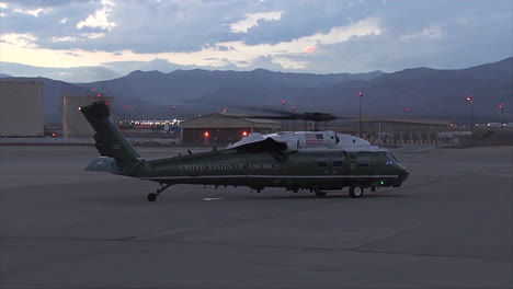 The-Presidential-Helicopter-Taxis-On-A-Runway