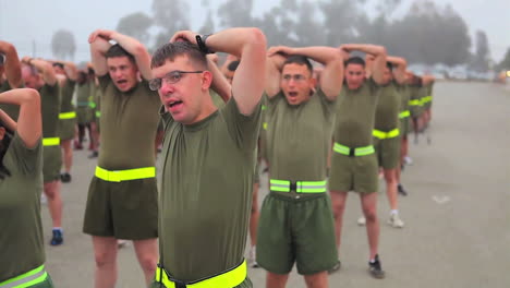 Marines-In-Basic-Training-Go-Through-Various-Workout-Drills