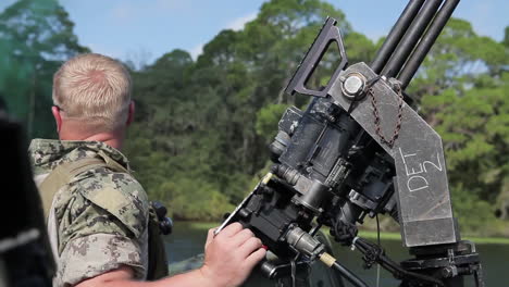 Us-Navy-Strike-Force-With-South-American-Paraguay-Soldiers-In-A-Riverine-Maneuver-In-A-Jungle-Environment-1