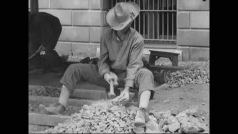 Primeras-Escenas-De-La-Construcción-De-Carreteras-En-Estados-Unidos-Alrededor-De-1918