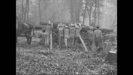 Ein-Holzfällerlager-In-Amerika-Um-1918