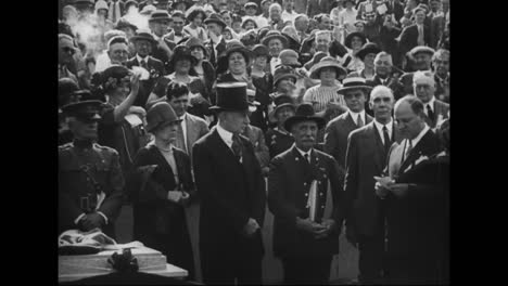 Calvin-Coolidge-And-Other-Cabinet-Officials-Speak-Before-A-Large-Crowd-And-Women-Are-Given-The-Right-To-Vote-In-1919