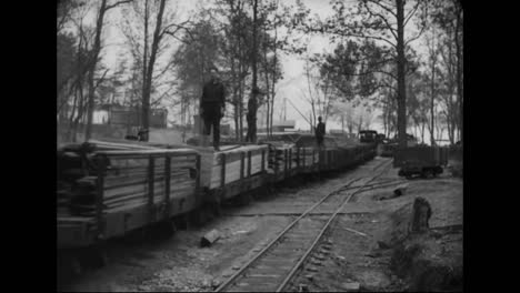 In-1914-Barracks-And-Houses-Are-Built-In-The-Forest-In-Virginia