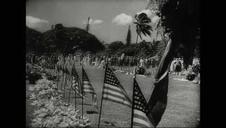 The-Victims-Of-Pearl-Harbor-Are-Remembered-In-1943-In-Hawaii