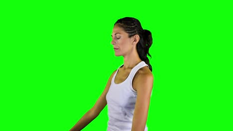 Woman-Doing-Yoga-Green-Screen-03