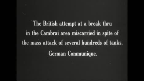 Película-De-Guerra-Alemana-Capturada-De-La-Primera-Guerra-Mundial-Muestra-Tanques-Británicos-Capturados-En-Cambrai