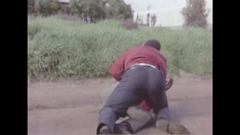 Young-African-American-Boys-Fight-In-An-Alley-In-The-1970S