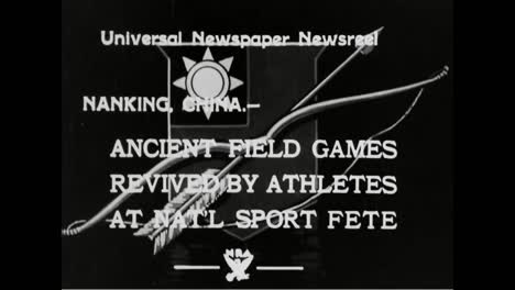 Los-Atletas-Chinos-Reviven-Los-Antiguos-Juegos-De-Campo-Y-Deportes-En-1933.