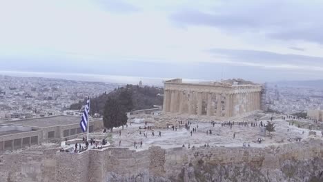 Gute-Drohnenluftaufnahme-Der-Parthenon-Akropolis-In-Athen-Griechenland-Griechische-Architektur-1