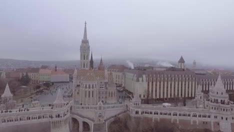 Aerial-Over-The-Skyline-Of-Budapest-Hungary