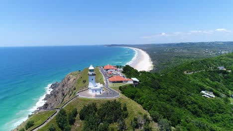 An-vista-aérea-view-shows-the-Cape-Byron-Lighthouse-in-New-South-Wales-Australia