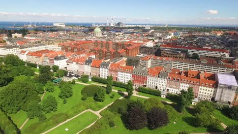 Eine-Luftaufnahme-Zeigt-Frederiks-Kirche-In-Kopenhagen-Dänemark