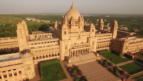 An-aerial-view-shows-the-Umaid-Bhawan-Palace-in-Jodhpur-India