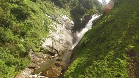 A-waterfall-is-seen-in-Kerala-India