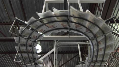 Newspapers-flow-along-an-assembly-line-in-a-newspaper-factory-1