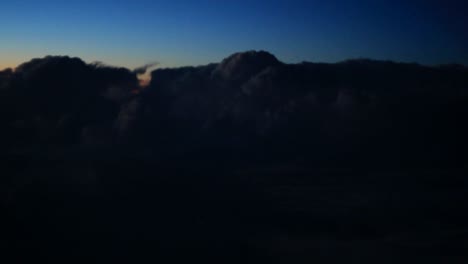 Thunderstorm-with-lighting-from-plane-in-distance