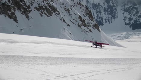 Plane-landing-on-glacier