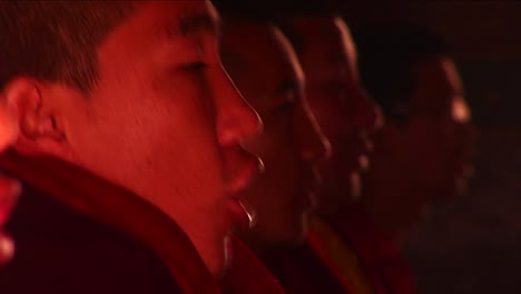 Monks-in-temple-chanting