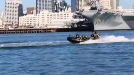 Marines-Practice-An-Amphibious-Landing-Assault-In-A-Zodiac-During-A-Simulated-Terrorist-Event