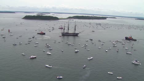 Beautiful-Aerials-Of-The-Uss-Constitution-Tall-Masted-Sailing-Vessel-In-Boston-Harbor-4