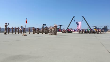 Marine-Corps-Band-Plays-On-A-Runway-At-Miramar-Air-Base