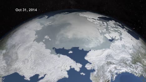 NASA-Animationssequenz-Des-Rückgangs-Von-Meereis-Und-Arktischer-Eisdecke-Aufgrund-Der-Globalen-Erwärmung-Warm