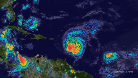 Hurricane-Hugo-Makes-Its-Way-Across-The-Caribbean-In-1989