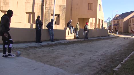 Muslim-Immigrants-Play-Soccer-In-An-Unknown-European-Village