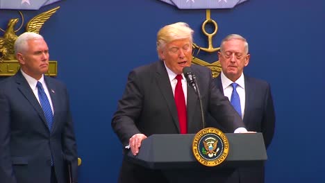 President-Donald-Trump-Makes-Remarks-At-The-Swearing-In-Ceremony-Of-General-Jim-Mattis-At-The-Department-Of-Defense-2