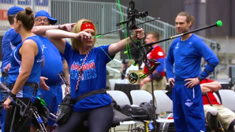 Disabled-And-Handicapped-Veteran-Soldiers-Compete-In-Archiery-In-The-Air-Force-Wounded-Warrior-Games