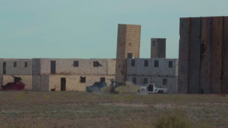 Targets-Are-Shown-Being-Hit-By-Marine-Air-Support-In-Training