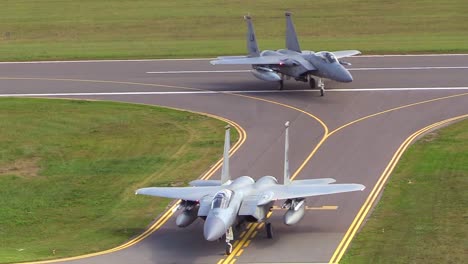 Us-Air-Force-Jets-Drive-On-A-Runway-In-Lithuania