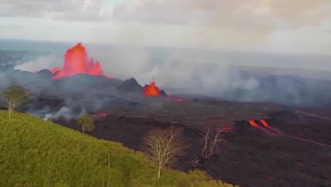 Excelente-Antena-En-Helicóptero-De-La-Erupción-Del-Volcán-Kilauea-3