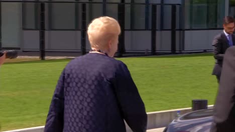 Lithuanian-President-Dalia-Grybauskaite-Arrives-At-The-Nato-Summit-In-Brussels-Belgium