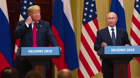 Us-President-Donald-Trump-Holds-A-Disastrous-And-Much-Criticized-Press-Conference-With-Russia-Federation-Vladimir-Putin-Following-Their-Summit-In-Helsinki-Finland-Putin-Speaks-About-Facts-And-False-Friends