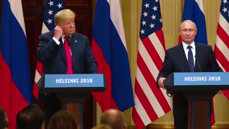 Us-President-Donald-Trump-Holds-A-Disastrous-And-Much-Criticized-Press-Conference-With-Russia-Federation-Vladimir-Putin-Following-Their-Summit-In-Helsinki-Finland-Putin-Criticizes-Us-Law-Enforcement