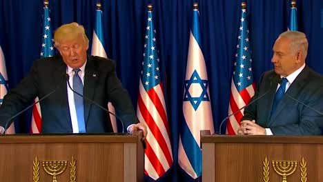 Us-President-Donald-Trump-And-Israel-Prime-Minister-Benjamin-Netanyahu-Exchange-Remarks-During-The-Presidential-Visit-To-Jerusalem-4