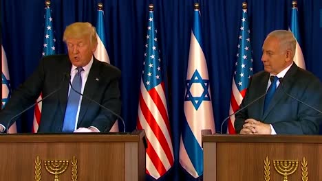 Us-President-Donald-Trump-And-Israel-Prime-Minister-Benjamin-Netanyahu-Exchange-Remarks-During-The-Presidential-Visit-To-Jerusalem-8