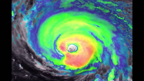 Noaa-Animierte-Farbsatellitenwetterbilder-Des-Hurrikans-Florenz-Nähert-Sich-Der-Küste-Von-Nord--Und-Südcarolina