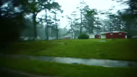 Pov-Shots-From-A-Vehicle-Of-Damage-Caused-By-Hurricane-Florence-Near-Camp-Lejeune-North-Carolina-1