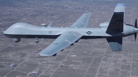 Vista-Aérea-Footage-Of-An-Mq9-Reaper-Military-Drone-During-In-Flight-Operations