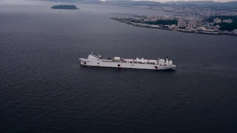 Aerial-Of-Military-Sealift-Command-Hospital-Ship-Usns-Mercy-(Tah-19)-Departs-Commander-Fleet-Activities-Yokosuka-Japan-2