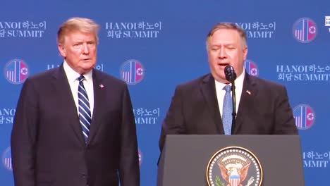 Us-Secretary-Of-State-Mike-Pompeo-Holds-A-Press-Conference-Following-President-Donal-Trump'S-Summit-In-Vietnam-With-Kim-Jong-Un-And-Answers-Questions-About-The-Abrupt-End-To-Negotiations