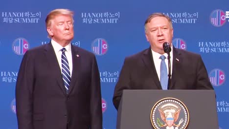 Us-Secretary-Of-State-Mike-Pompeo-Holds-A-Press-Conference-Following-President-Donal-Trump'S-Summit-In-Vietnam-With-Kim-Jong-Un-And-Answers-Questions-About-The-Abrupt-End-To-Negotiations-1