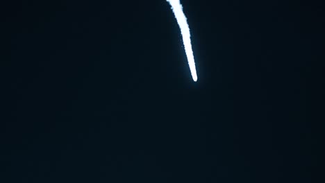 Smoke-Dissipates-Through-The-Night-Sky-After-The-Aehf5-Satellite-Is-Launched-At-Cape-Canaveral