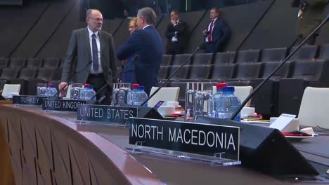 The-Interior-Of-Nato-Headquarters-Featuring-Jens-Stoltenberg-And-The-North-Atlantic-Council-In-Discussion-And-Taking-Seats